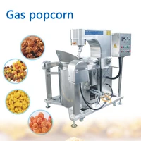 5kgtimes commercial gas popcorn machine lz 100l type automatic stainless steel large gas popcorn machine 1pc