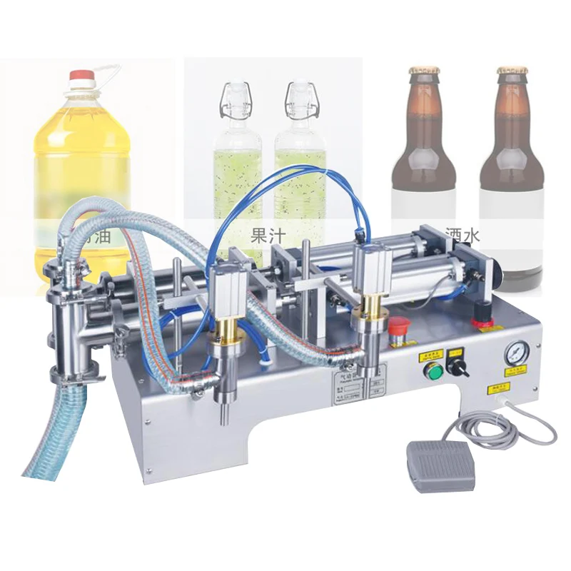 

Double head liquid filling machine for olive oil perfume automatic pneumatic filling machine