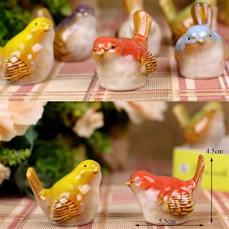 6 шт./компл. европейские милые керамические поделки в виде птиц для гостиной офиса