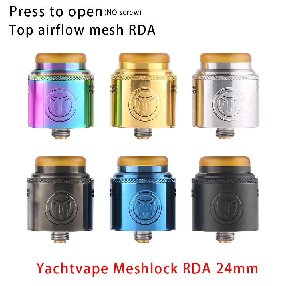 Новейший Yachtvape Meshlock RDA 24 мм электронная сигарета vape mesh нажмите чтобы открыть MESHLOCK