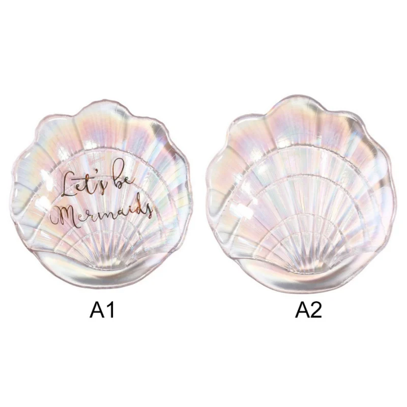 Newly Colorful Glass Tray Snack Shell Holder Manicure Craft Decoration Photography Props Jewelry Organizer | Дом и сад