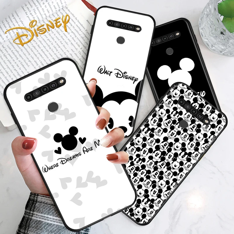 

Mickey black and white for LG G8 G8S G8X V30 V35 V40 V50 V60 ThinQ Q60 K40 K50 K30 K41 K51 K61 K71 K22 Black Phone Case
