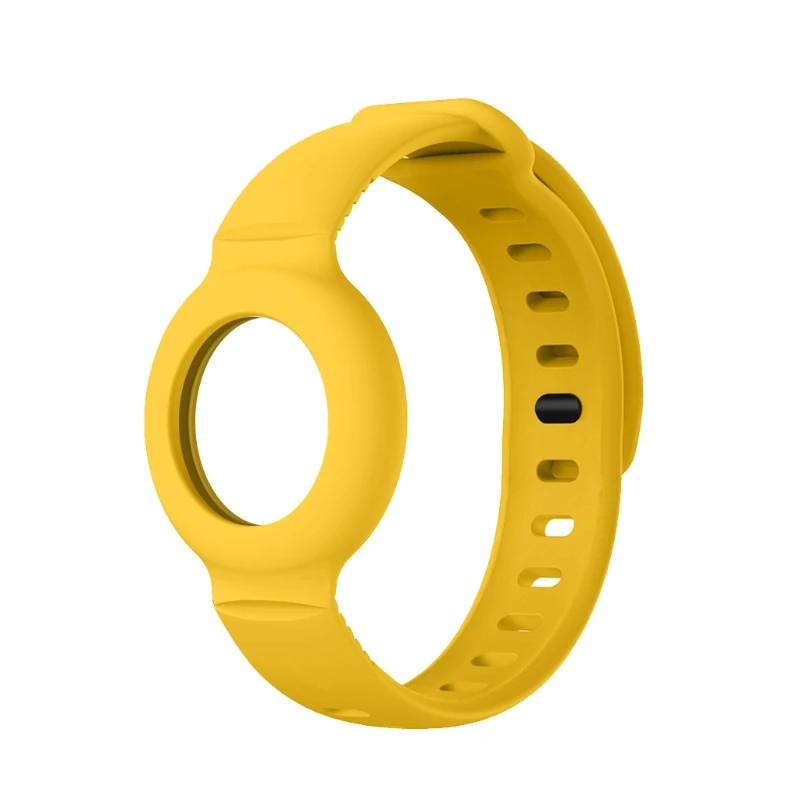 Anti-lost Bracelet for AirTag, Soft Silicone Wristband Watch Band Waterproof Protective Case Cover Holder Adjustable