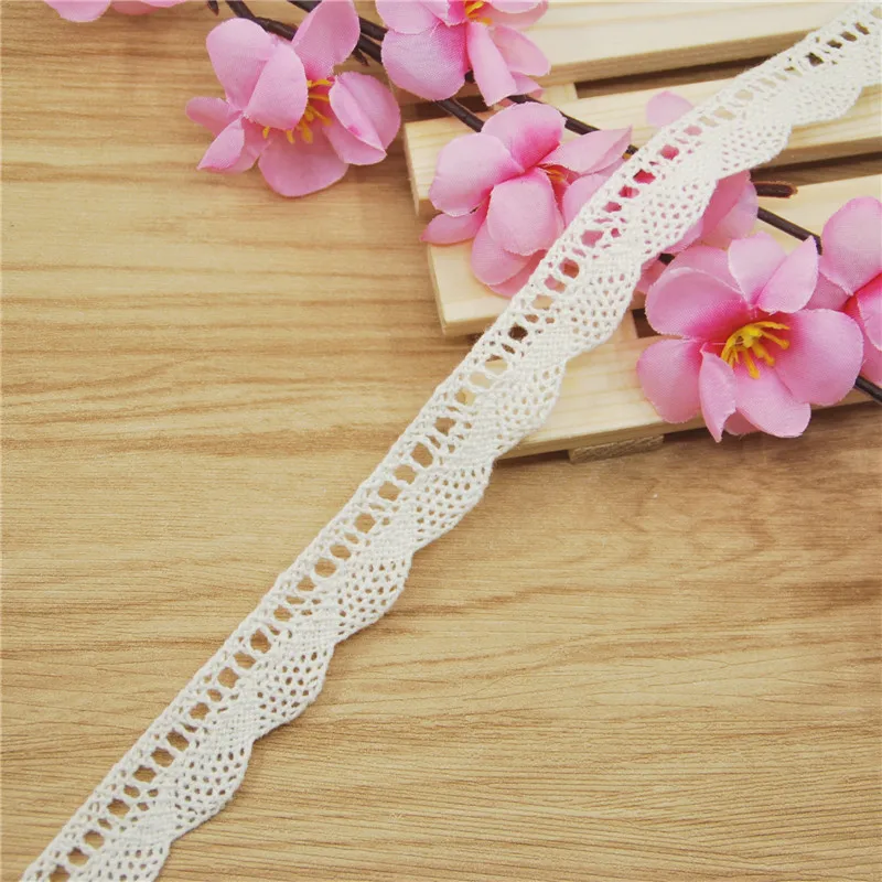 Хлопковая кружевная отделка 18 мм ткань цвета слоновой кости аксессуары для шитья