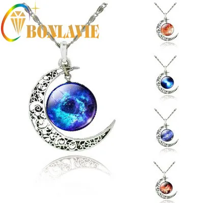 Ожерелья и кулоны для женщин темперамент кулон в форме полумесяца ожерелья с