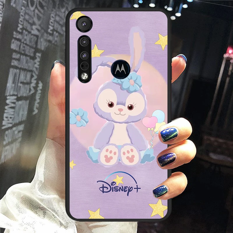 

Stellalou rabbit for Motorola G9 G8 G E7 E6 One Play Marco Hyper Fusion Stylus Power Edge Plus Black Phone Case