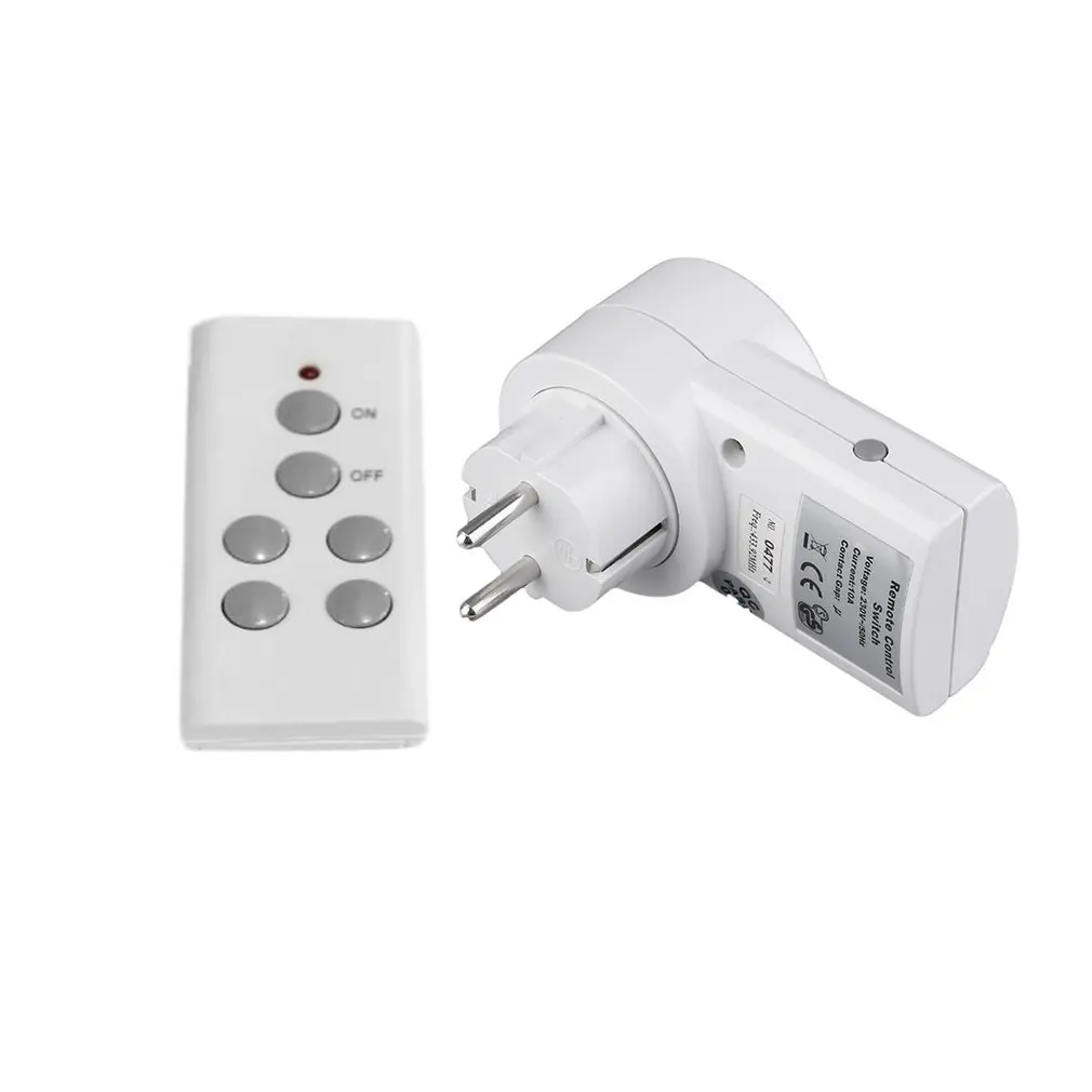 

1PC Wireless Remote Control Power Outlet Light Switch Socket For Smart Home Power Outlet Remote EU Standard Plug High Quality