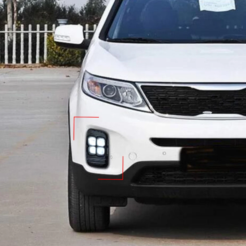 CSGJMY 1 комплект Автомобильный DRL Дневной ходовой светильник Светодиодный дневной
