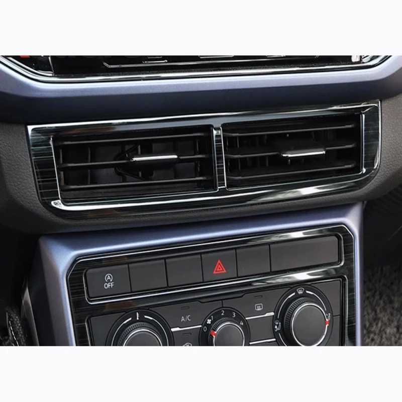 

For Volkswagen VW T-cross Tcross 2018 2019 2020 Interior Front Center Air Conditioning Vent Sticker Cover Trim Accessories