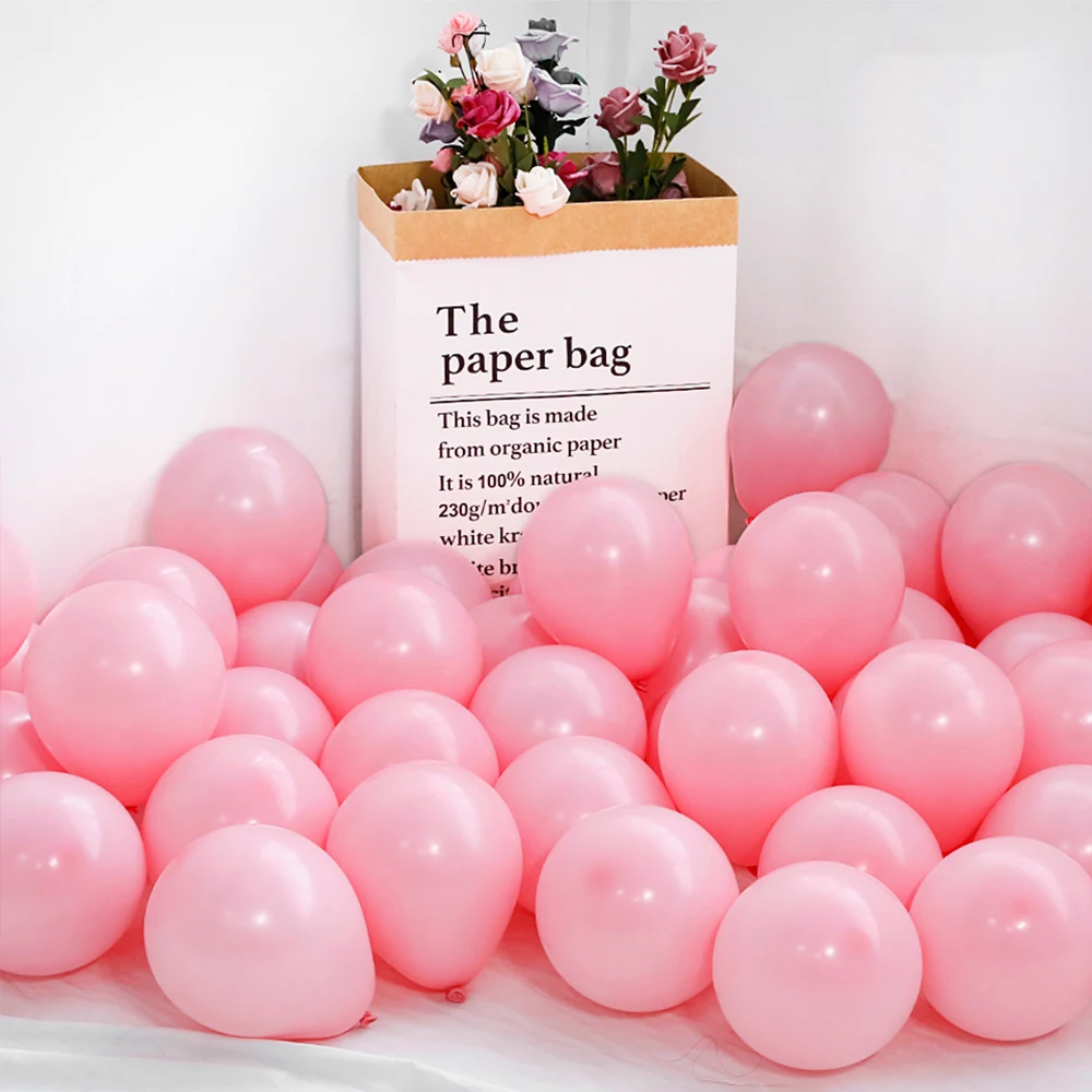 Жемчужные матовые латексные воздушные шары 5/10 дюймов утолщенные круглые розовые