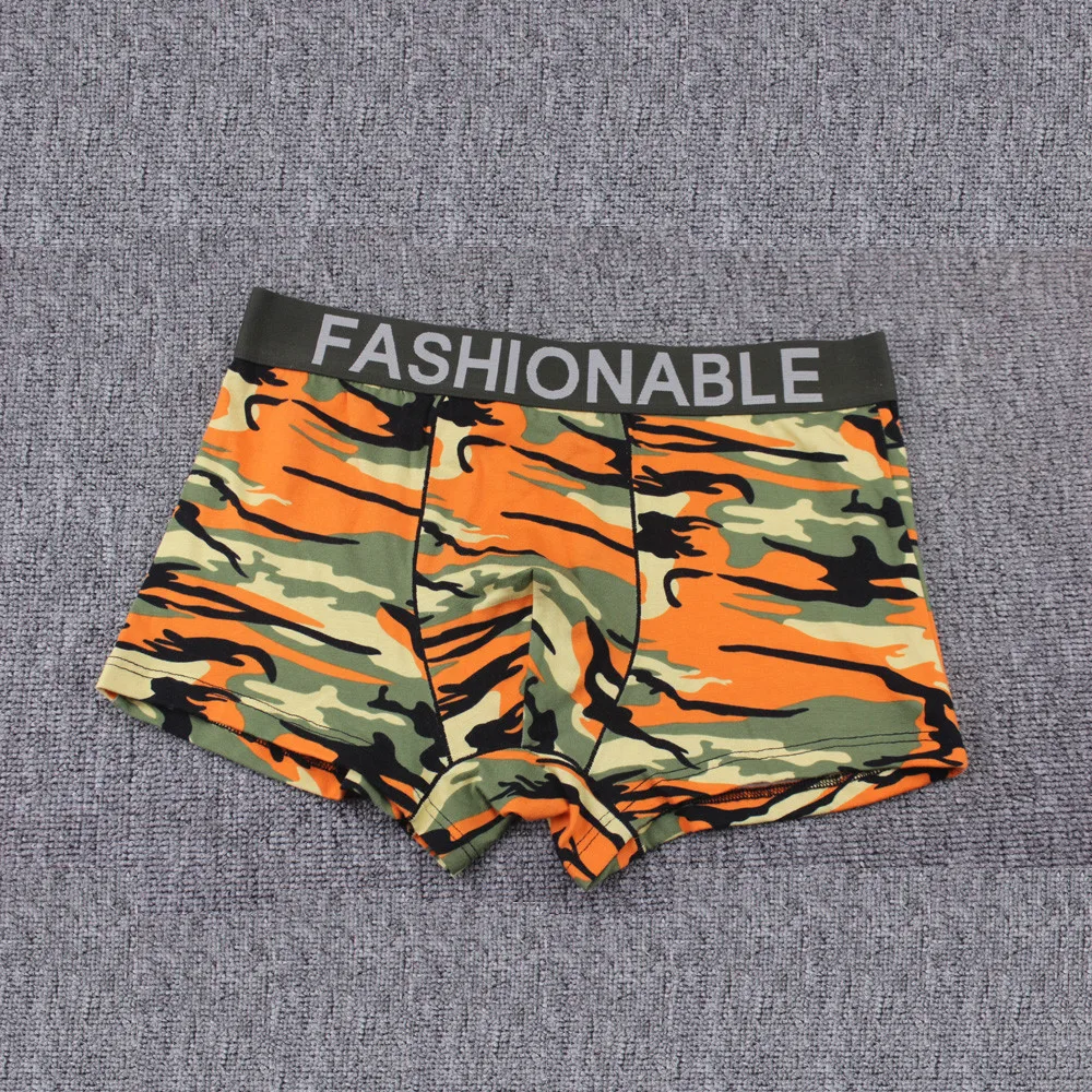 Камуфляжные боксеры мужские мягкие трусы шорты сексуальное нижнее белье удобное