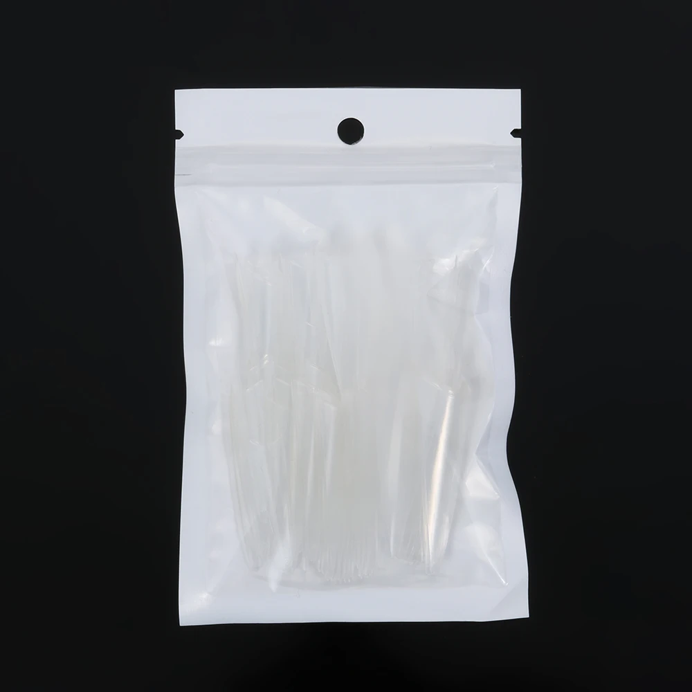 Длинные балерины французские накладные ногти на шпильках вечерние полупокрытие