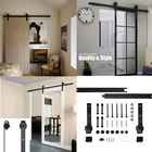 Направляющие для пола из углеродистой стали, регулируемый механизм для раздвижной двери сарая, 183 см200 см