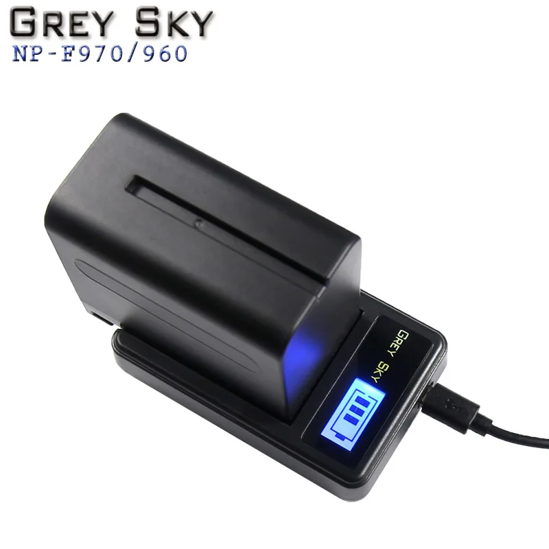 Аккумулятор для цифровой камеры Sony большой емкости 7 4 в 6600 ма/ч аккумулятор NP F970