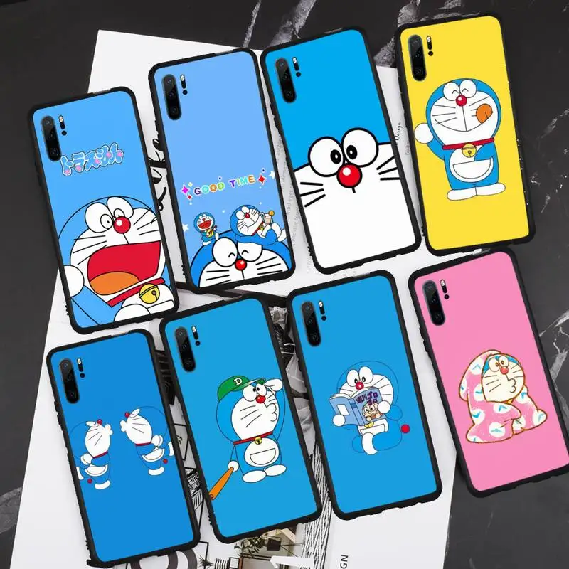 

Doraemon Cartoon robot lovely cat Phone Case For Huawei honor Mate P 9 10 20 30 40 Pro 10i 7 8 a x Lite nova 5t Funda Cover