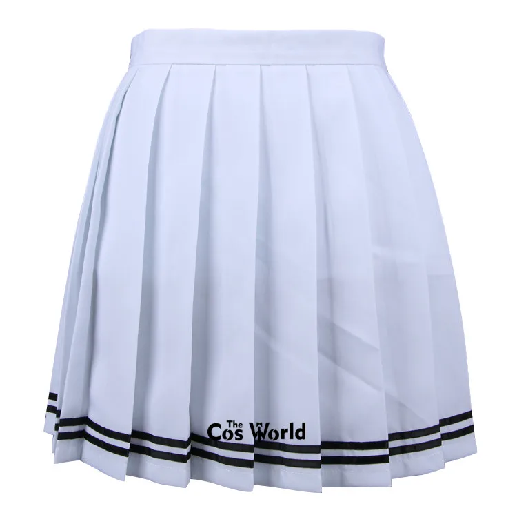 White black XS-3XL 17 одноцветное Цвета девушки девушка Высокая талия плиссированные юбки женские платья для JK школьная Униформа студентов ткани - Color: White black