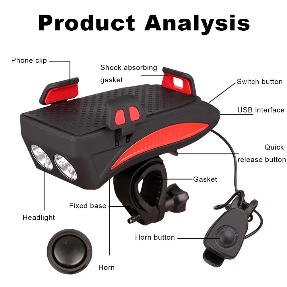 Красный мобильный телефон держатель для велосипеда универсальный силиконовый