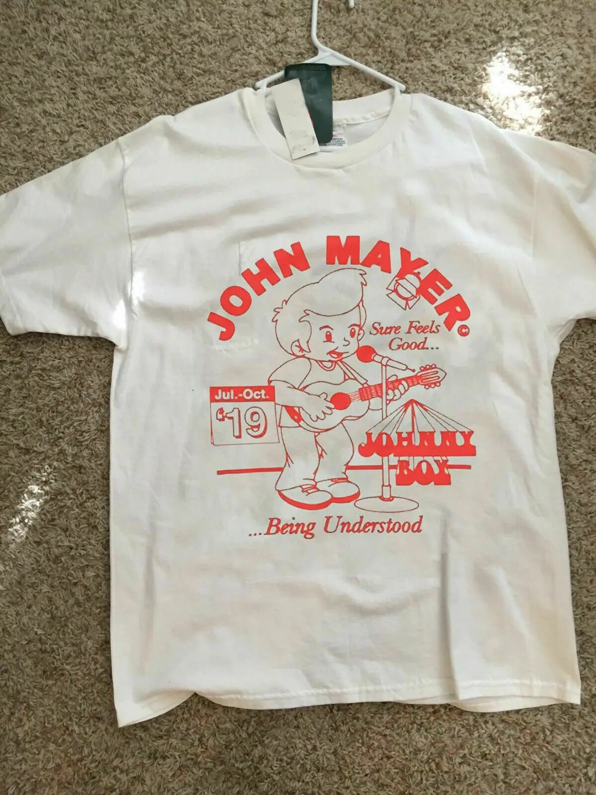 Футболка с принтом John Mayer Online Ceramics 2019 Tour воздухопроницаемая|Мужские футболки| |