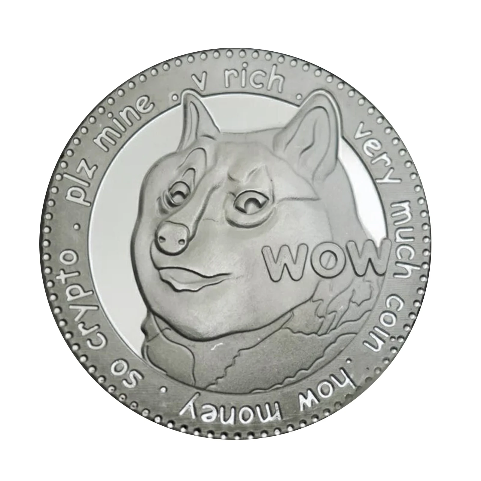 

Gold Dogecoin Round Physical Blockchain Crypto Currency Collectable Gift Dog Year Commemorative Medal Gold Togolese Miner Coin