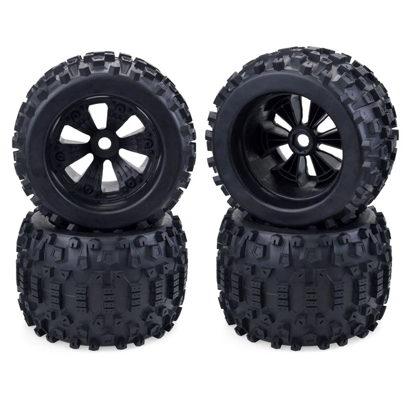 

4Pcs 170Mm Wheel Rim And Tires For 1/8 Truck Traxxas HSP HPI E-MAXX E-Revo ZD Racing RC Car Accessories