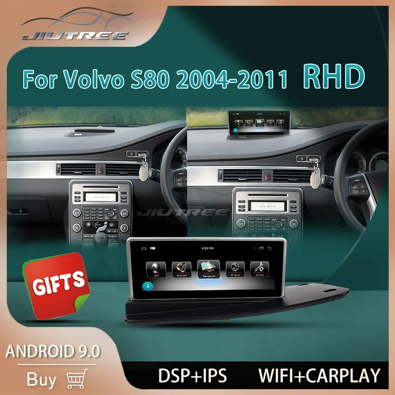 

For Volvo S80 RHD 2004-2011 Stereo Car Radio Multimedia PlayerPX6 androdi 9.0 GPS Navigation DVD Player Tape Recorder 2Din Unit