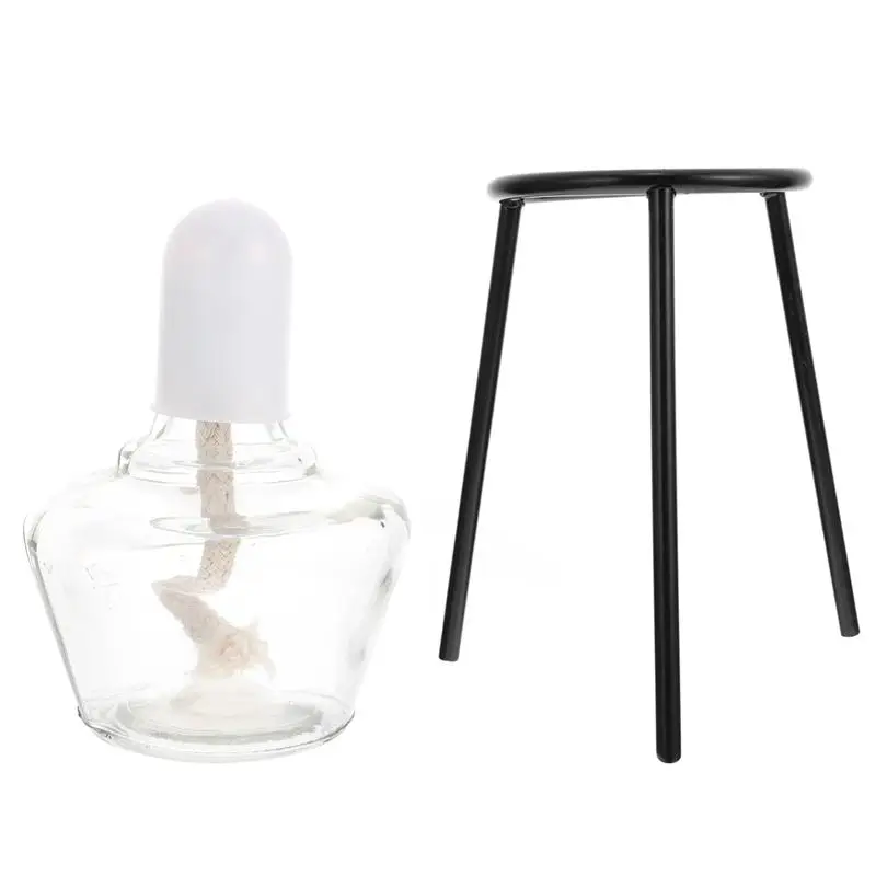 

1 Set Labs Alcohol Lamp 150ml Glass Alcohol Burner Lamp with Tripod Stand
