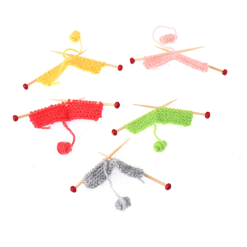 Mini su&eacute;ter de punto Multicolor hecho a mano, accesorios para casa de mu&ntilde;ecas, juguete para ni&ntilde;os-0