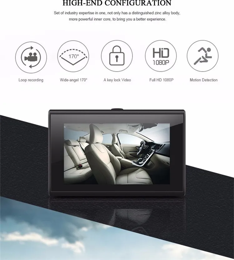 ELRVIKECS 2021 Popular Recorder HD-A10 Night Vision HD Dash Cam 1080P Professional Recorder Brand New Original Genuine Cam