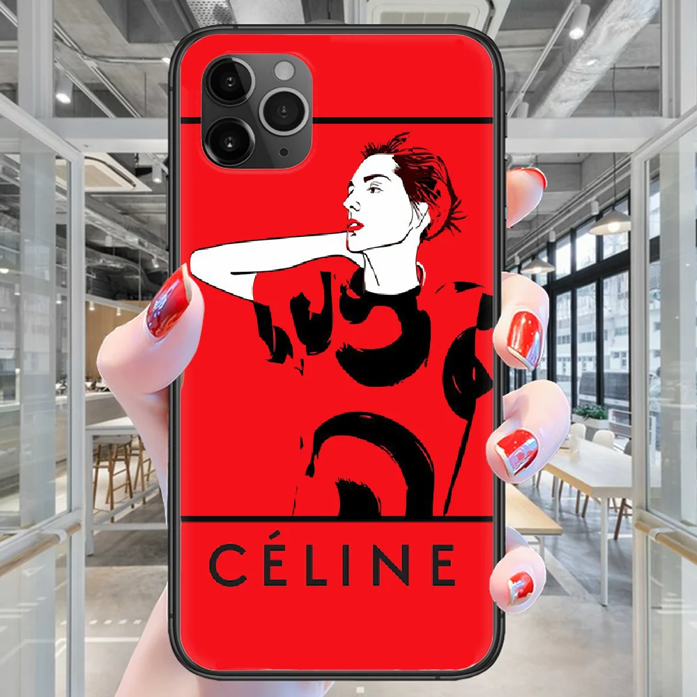 

Luxury Paris Fashion Brand Phone Case For Iphone 4 4s 5 5S SE 5C 6 6S 7 8 Plus X XS XR 11 12 Mini Pro Max 2020 black Back 3D