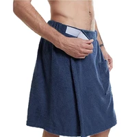 men soft bathrobes comfortable home clothes solid color mens bath dress flannel nightgown with pocket wearable towels bathrobe