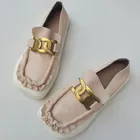 Балетки женские из натуральной кожи, без застежки, квадратный носок, Вулканизированная плоская подошва, дизайнерская обувь на платформе, 100%