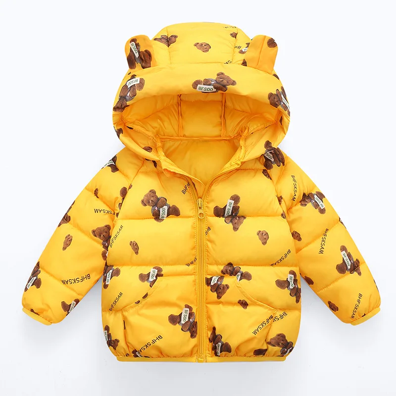

Winter Baby Girls Jacket Cute Cartoon Autumn Warm Hooded Zipper Kids Jacket Newborn Birthday Present Children Coat Kids Clothes