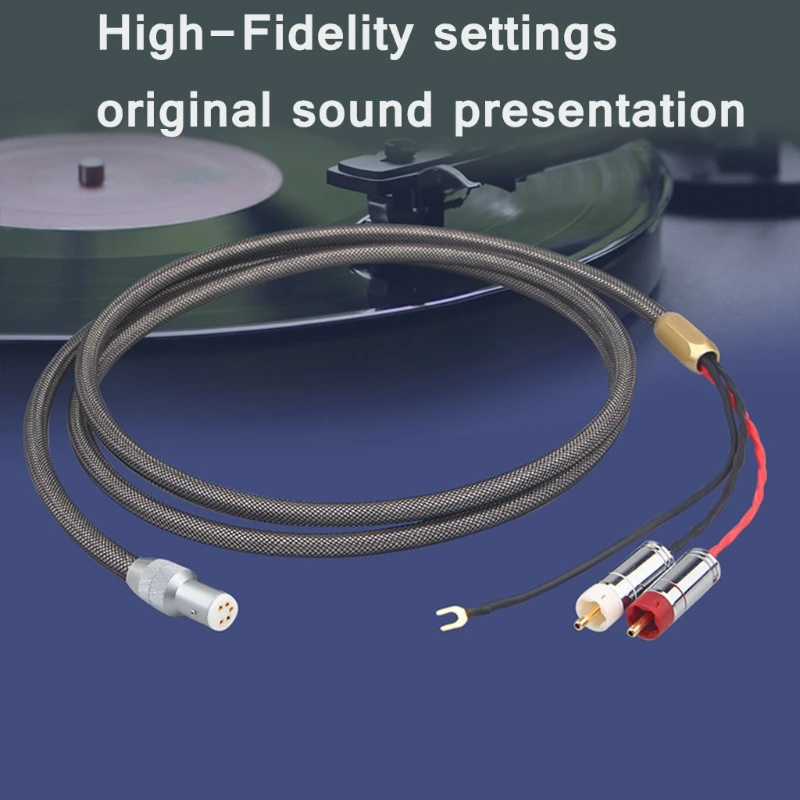 

high-quality LP vinyl record tonearm cable audio signal cable XLR five-core female socket dedicated for phonograph H052