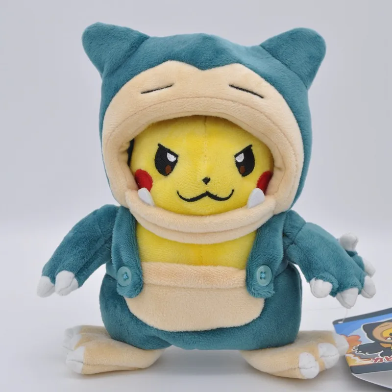 Pokemon juguetes de peluche Pikachu Charizard Rayquaza Garchomp Lucario tortuga Pokemon Cosplay mu&ntilde;eca de felpa Kawaii chico juguete para regalo-1