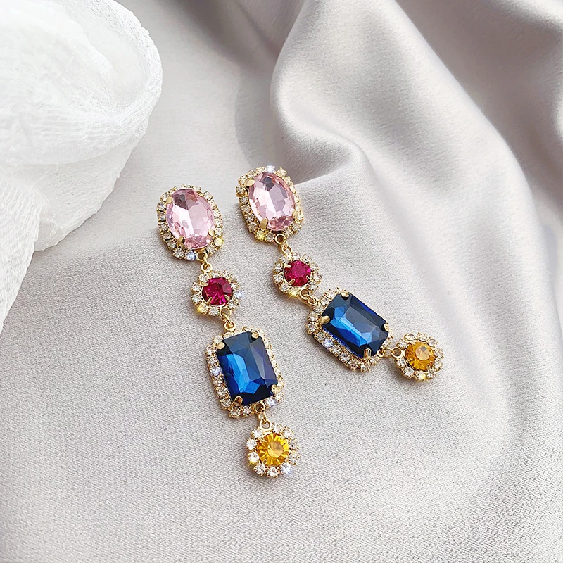 Классические женские длинные серьги с кисточками в виде капли