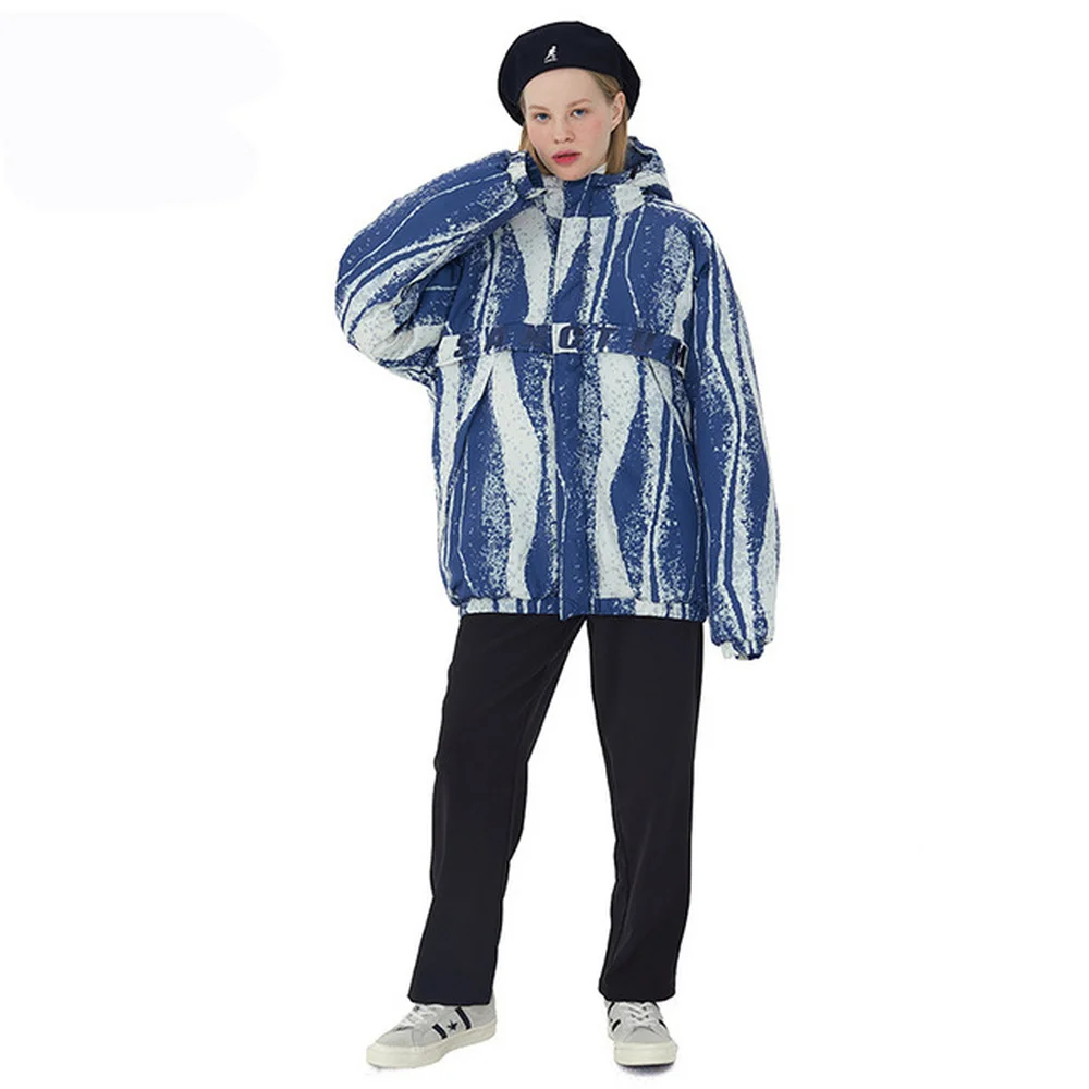 Covrlge Workwear Hooded Plus Velvet Men's Padded Jacket Winter New Trend Casual Couple Jacket Parka Coat Male Streetwear MWM129