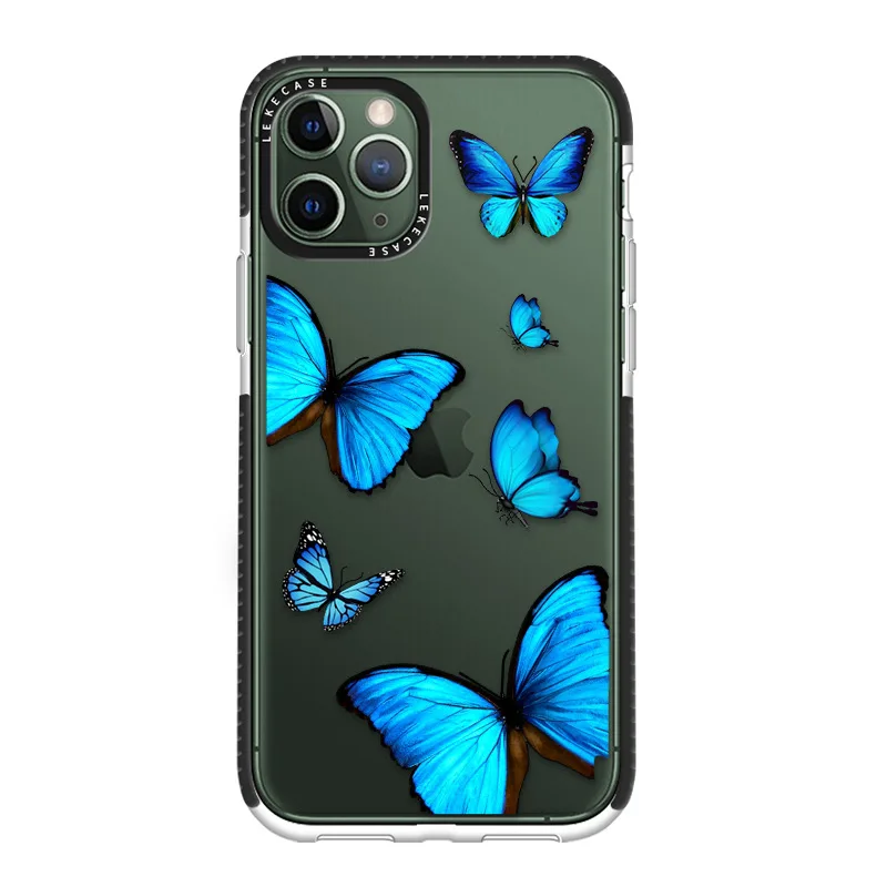 Милый чехол для телефона с лазерной картой и бабочкой IPhone 11 Pro Max XS XR 7 6 8 Plus Розовый