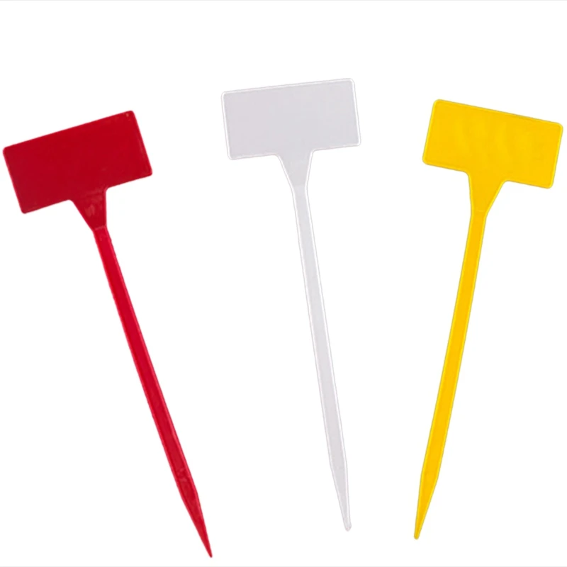 

AA99 -Gardens Planting Tools 50 Pcs Bonsai Plastic Plant Labels Garden Labels T-Type Upturned Garden Tags Markers Nursery Upturn