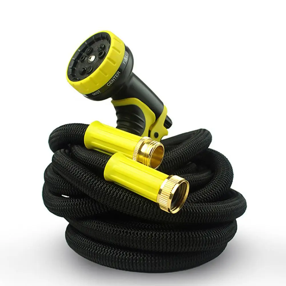 25ft 50ft удлиняемый садовый шланг гибкий для воды легкий двойной латексный садовая
