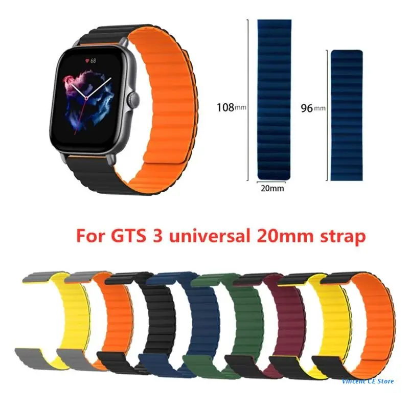 

Магнитный силиконовый ремешок K92F для huami-Amazfit GTS 3