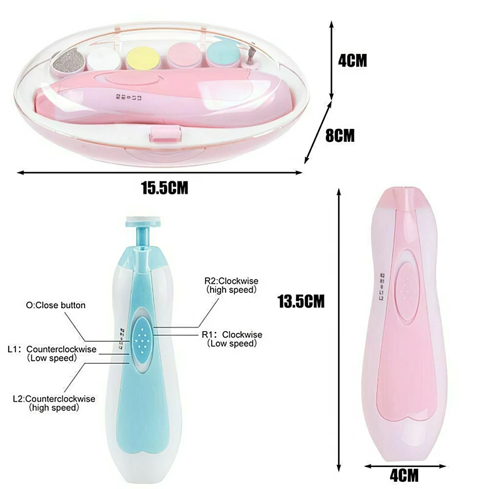 

Electric Baby Nail Baby Powder 6-piece Electric Nail File Clipper Baby Nail Clipper Manicure Set Baby Newborns Baby Care Kit
