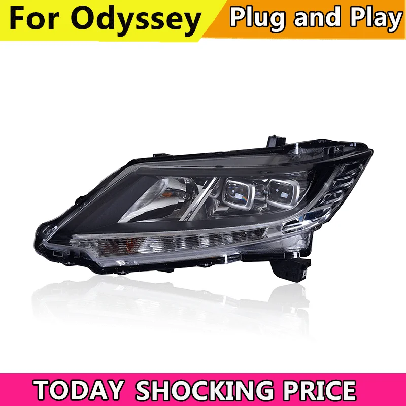 2 шт. Автомобильная фара для Honda Odyssey фары 2015 2019 светодиодный ные DRL Hid Bi Xenon