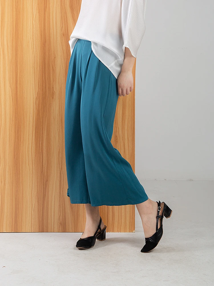 New Fashion Women 100% Real Silk Wide Pants BP0002