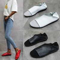 women2021 leather shoes moccasins mother loafers soft flats casual female driving ballet footwear comfortable grandma shoes