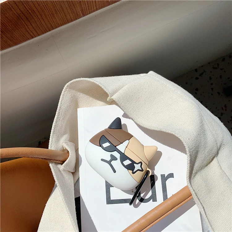 Мультяшный милый безжалостный Кот анти падение беспроводной для iPhone airpods 1 2 чехол
