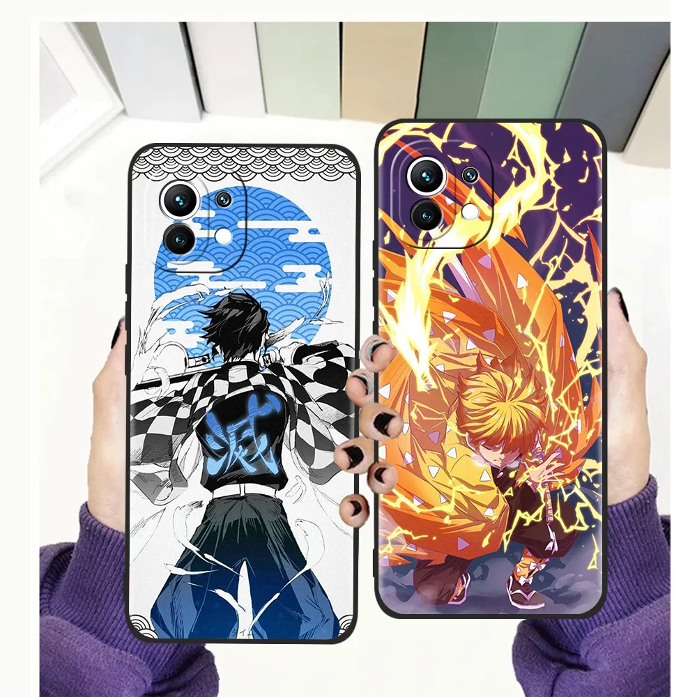 

Anime Kimetsu No Yaiba Shockproof Phone Case for Xiaomi Mi Poco F3 X3NFC M3 9T 11 Ultra 11T Note 10T Pro Lite Plus 5G Soft Cover