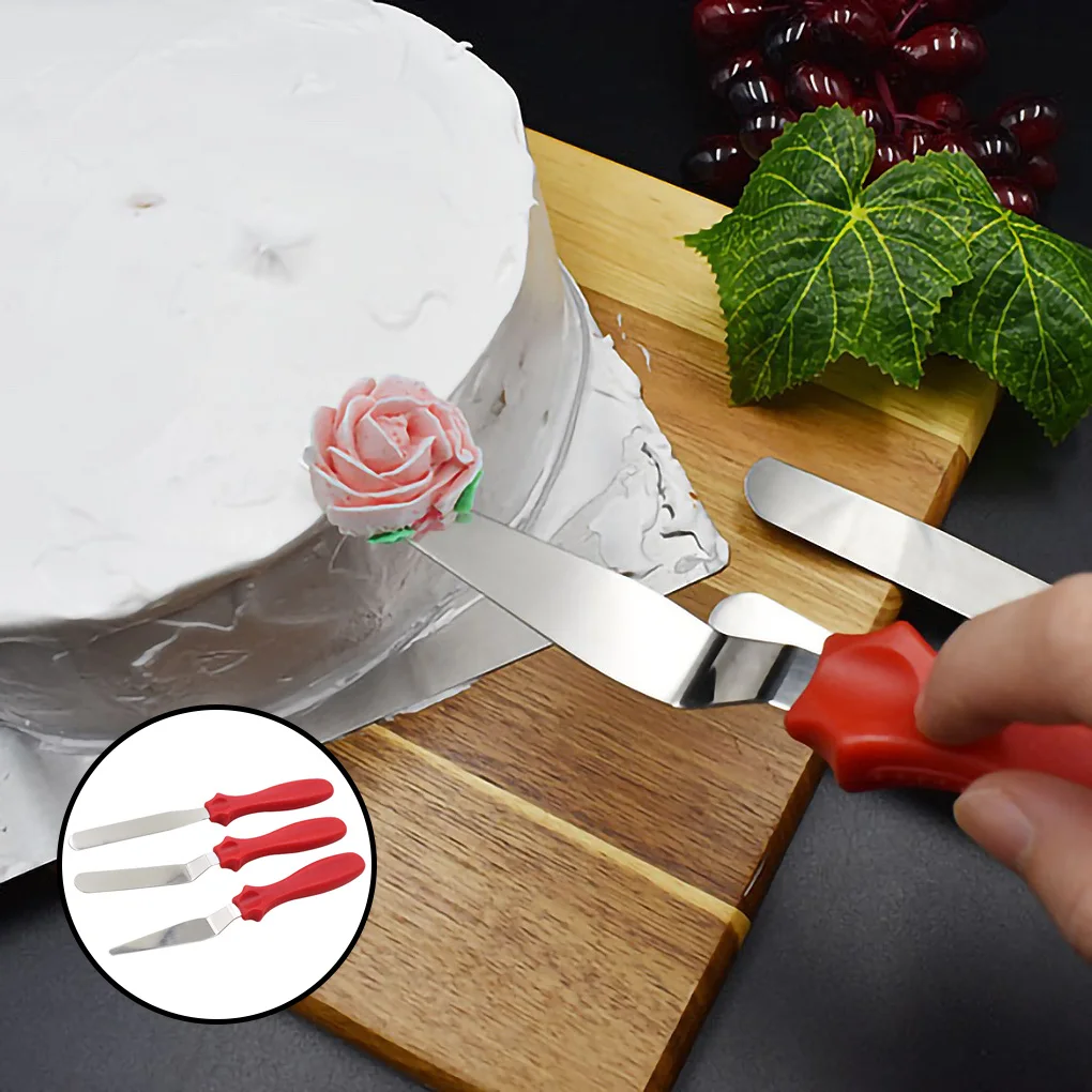 Нержавеющая сталь Гладкий скребок палитра нож набор из 3