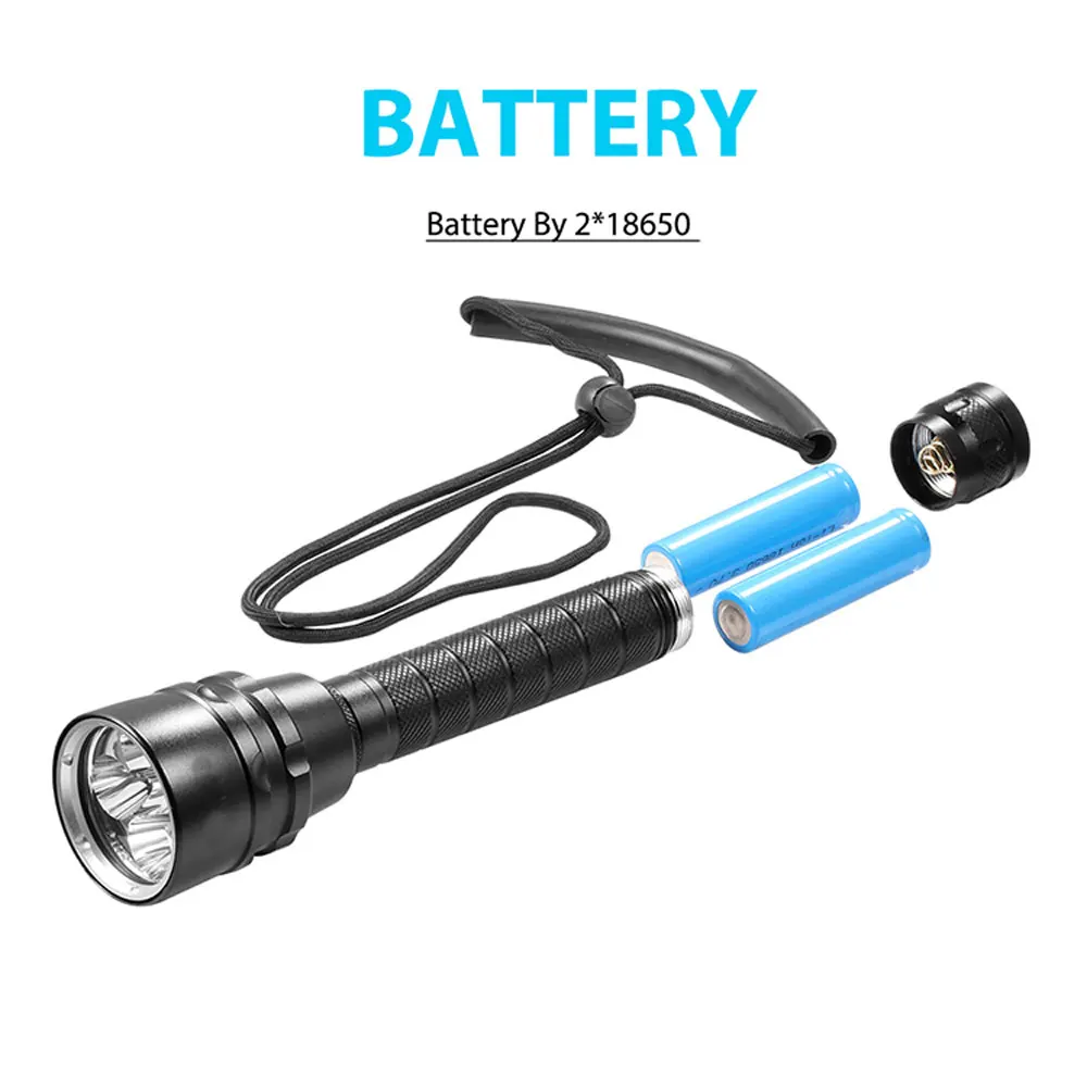 Профессиональный подводный фонарик для дайвинга 5UV 220 м ффонарь подводного