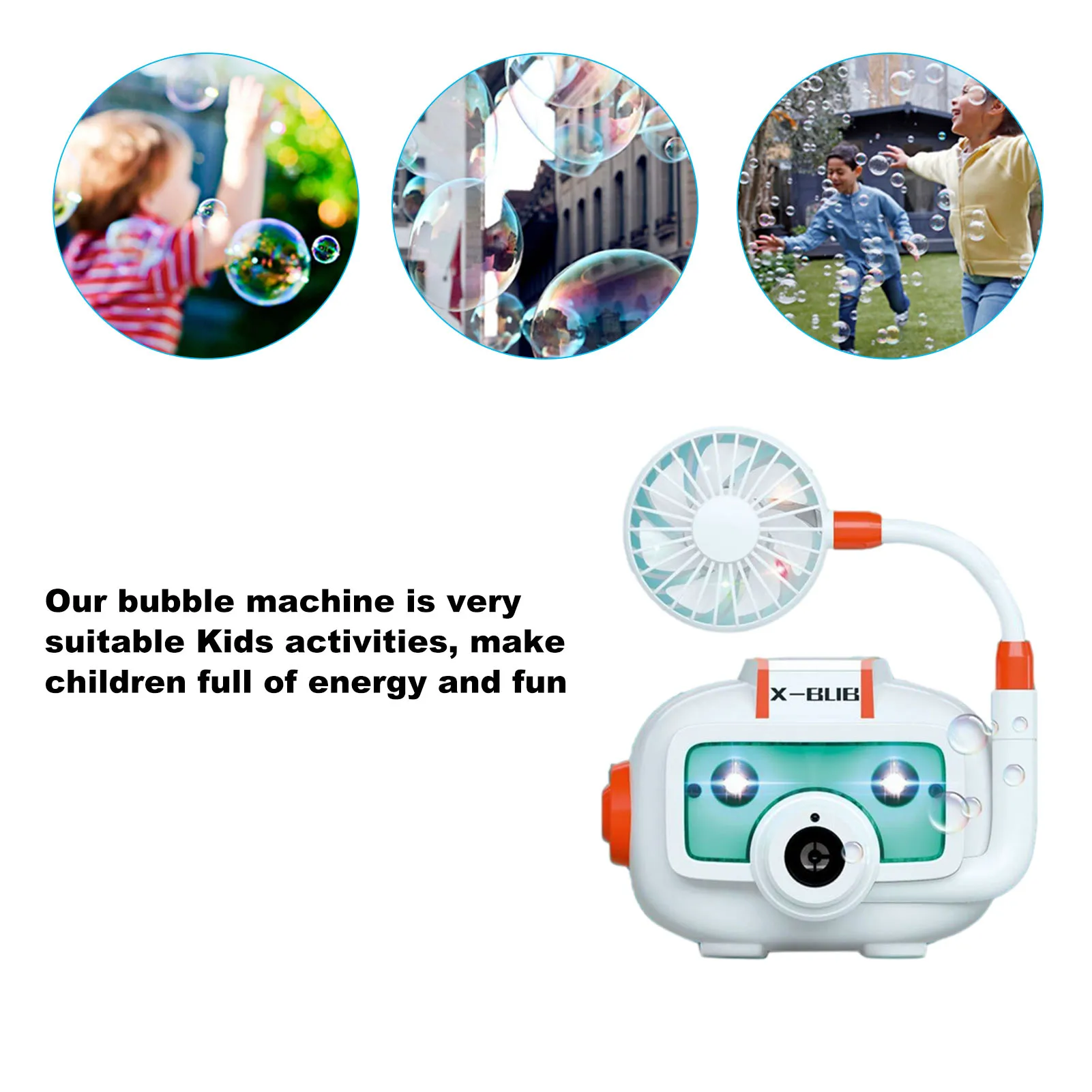 

Camera Bubble Blowing Toys with Fan For Kids Automatic Soap Bubble Machine Electric Music Light Summer Children excellent
