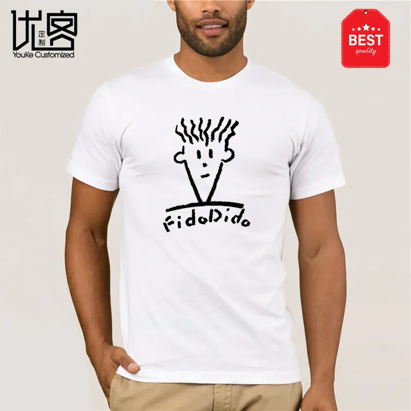 2019 летние Стиль футболка Fido Dido поп пить брендовая одежда для мужчин | Мужская